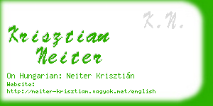 krisztian neiter business card